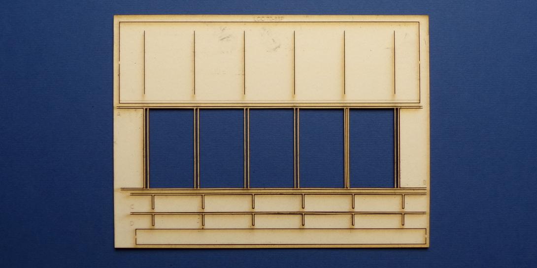 LCC 70-88P O gauge DEPREACIATED Old version of the steel plate bridge parapet. Available on request but depreciated.